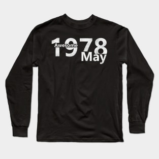 42th Birthday on May 1978 gift Long Sleeve T-Shirt